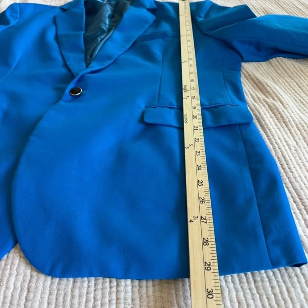 HAVE 2 HAVE Blazer Mens 2XL Cobalt‎ Blue Single Button Notch Lapel Sport Coat